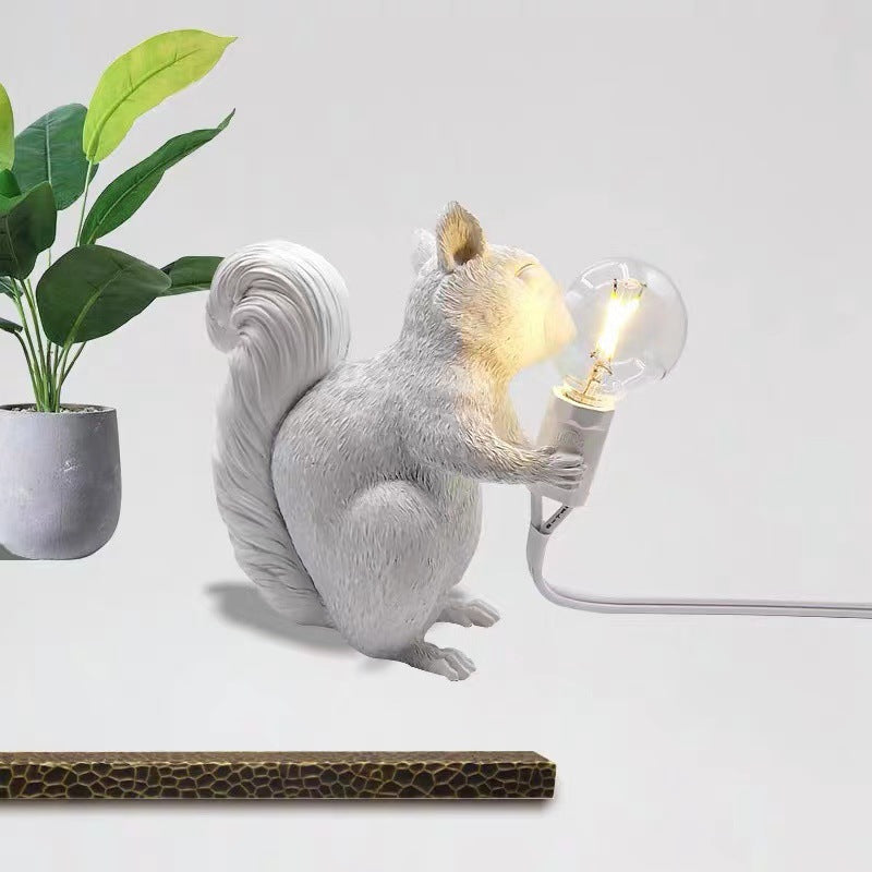 New Creative Decorative Lamps Ins Animal Squirrel Lamp