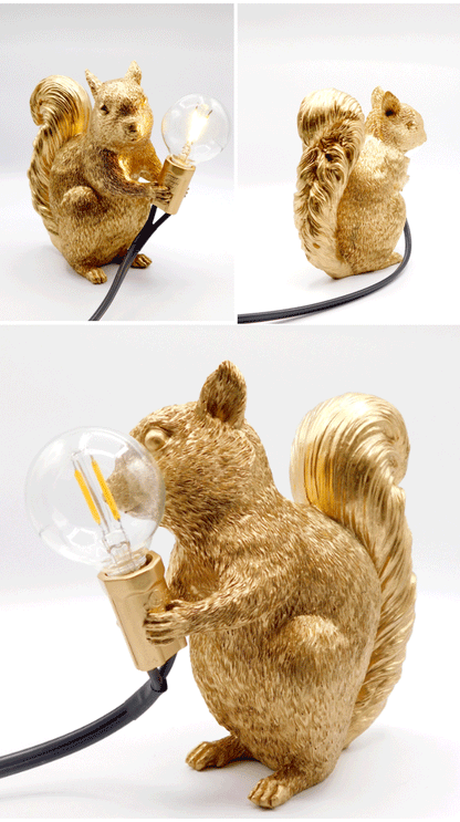 New Creative Decorative Lamps Ins Animal Squirrel Lamp